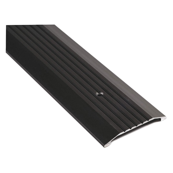 6' x 4" Wide x 1/2" High Anodized Dark Bronze Corrugated Threshold